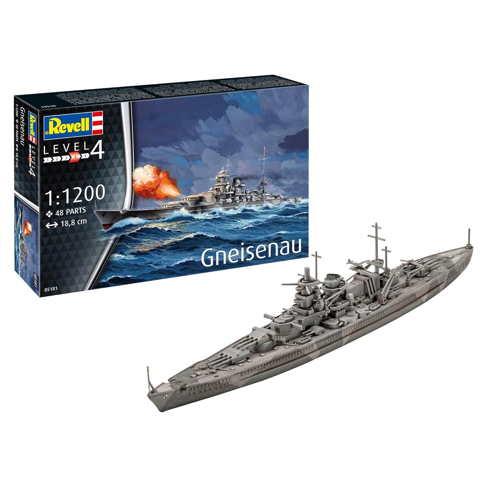 Revell Acorazado Gneisenau 1:1200 Kit de Modelo Plástico