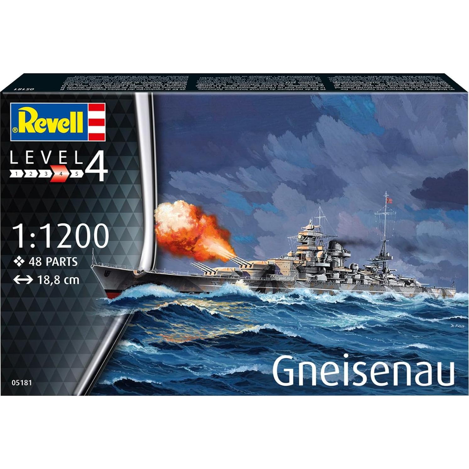 Revell Acorazado Gneisenau 1:1200 Kit de Modelo Plástico