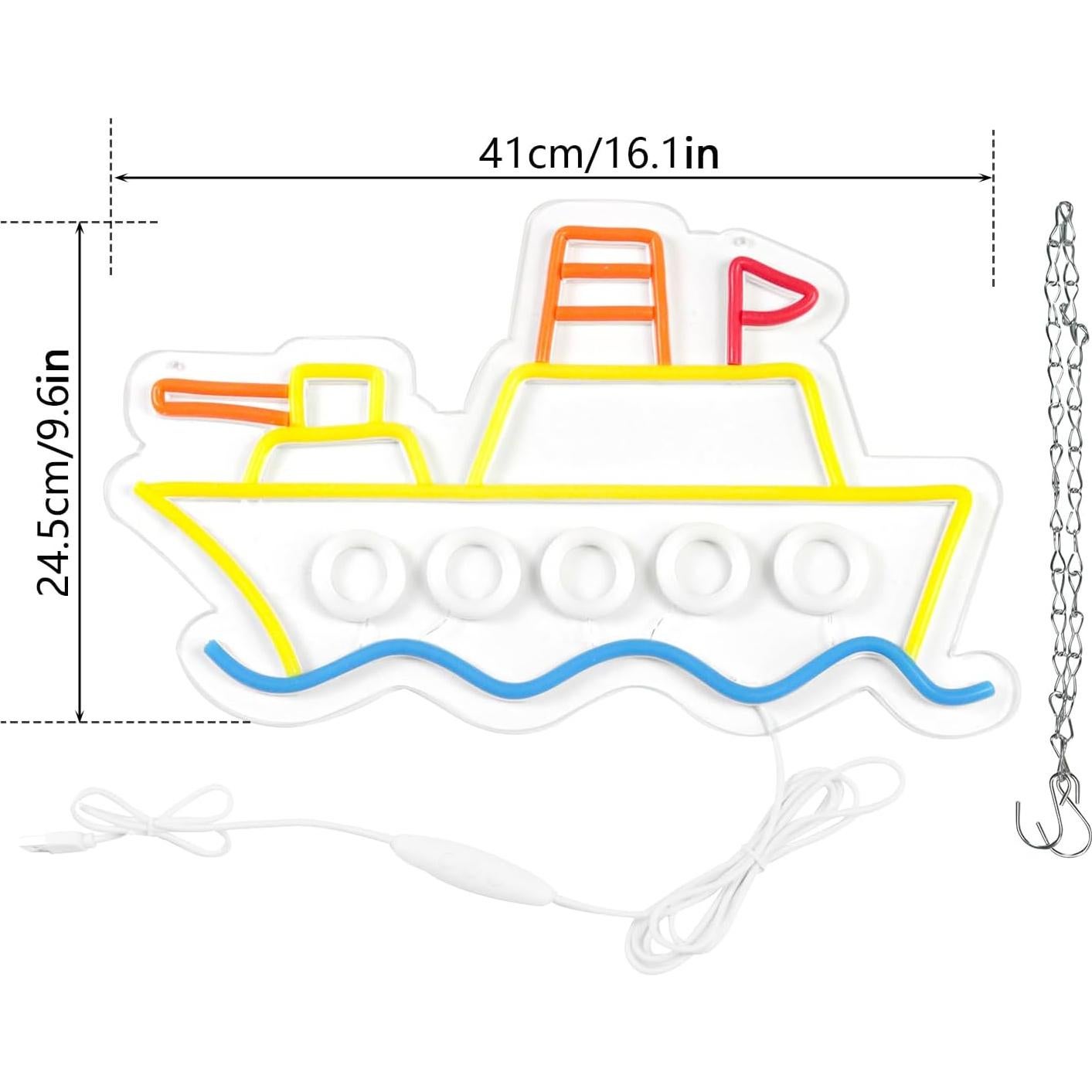 Luz de neón de portaaviones LED regulable 40.6x25.4 cm