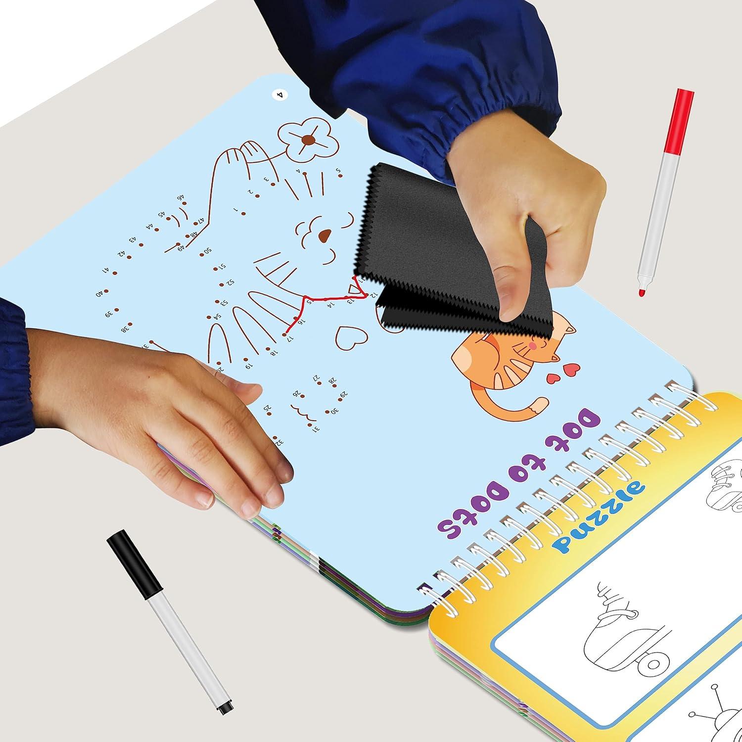 Juegos de Actividad Reutilizables Elfew para Niños 3-8 Años