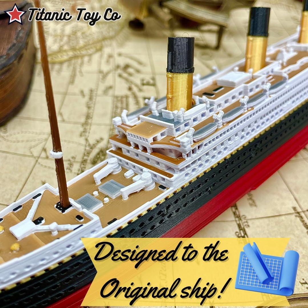 Modelo de barco RMS Titanic 30.48 cm a todo color - TitanicToyCo
