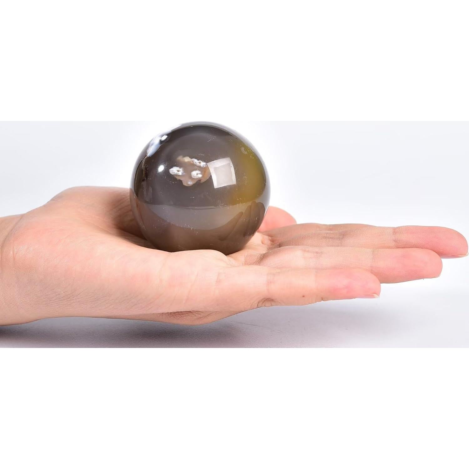 Bola de Cristal Ágata Orca CNYANFEI 50-60mm Decoración