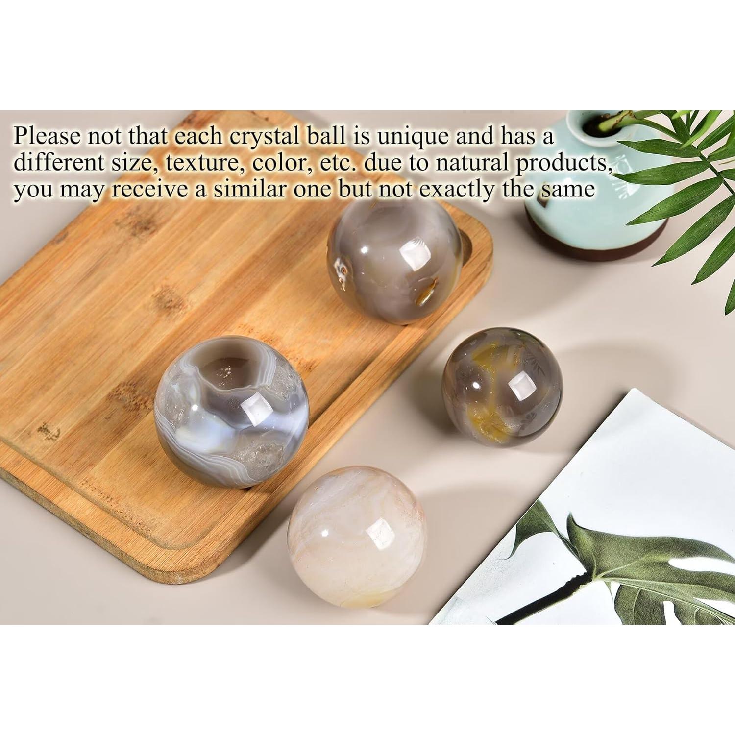 Bola de Cristal Ágata Orca CNYANFEI 50-60mm Decoración