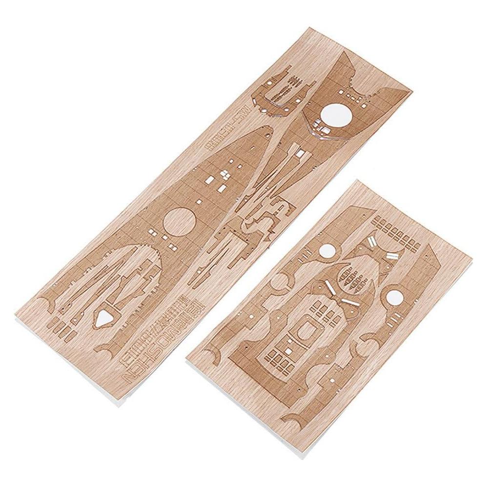 Cubierta de Madera Tamiya Bismarck 1:350 Mejorada