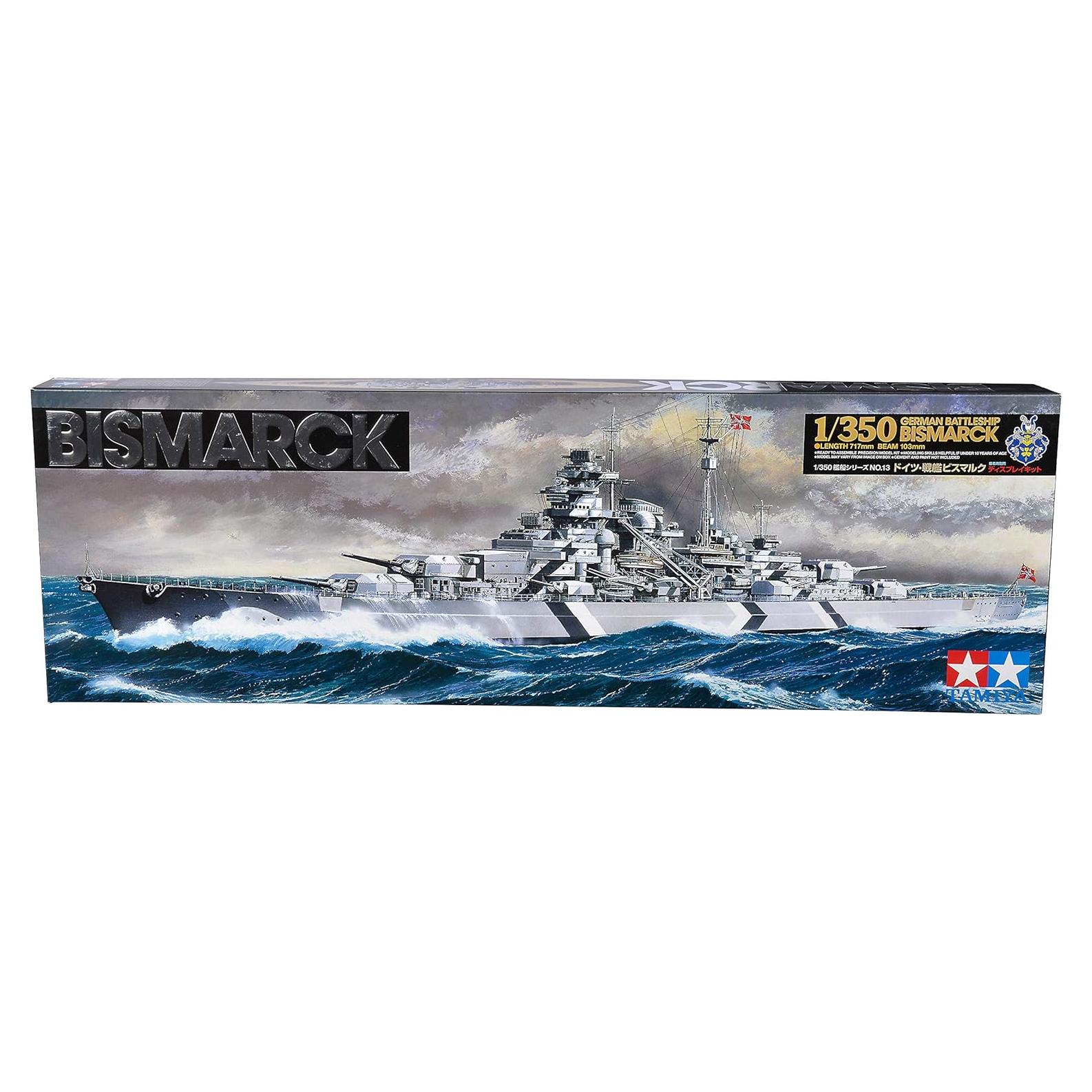 Kit de Modelo Acorazado Alemán Bismarck Tamiya 1:350 68.8 cm