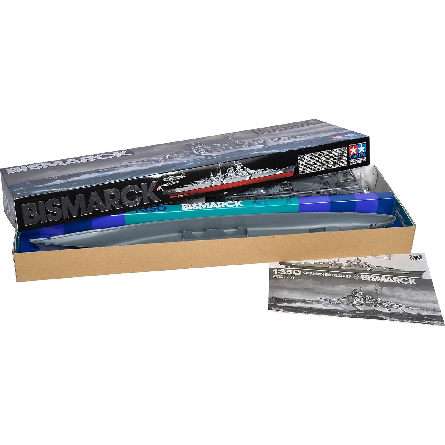 Kit de Modelo Acorazado Alemán Bismarck Tamiya 1:350 68.8 cm