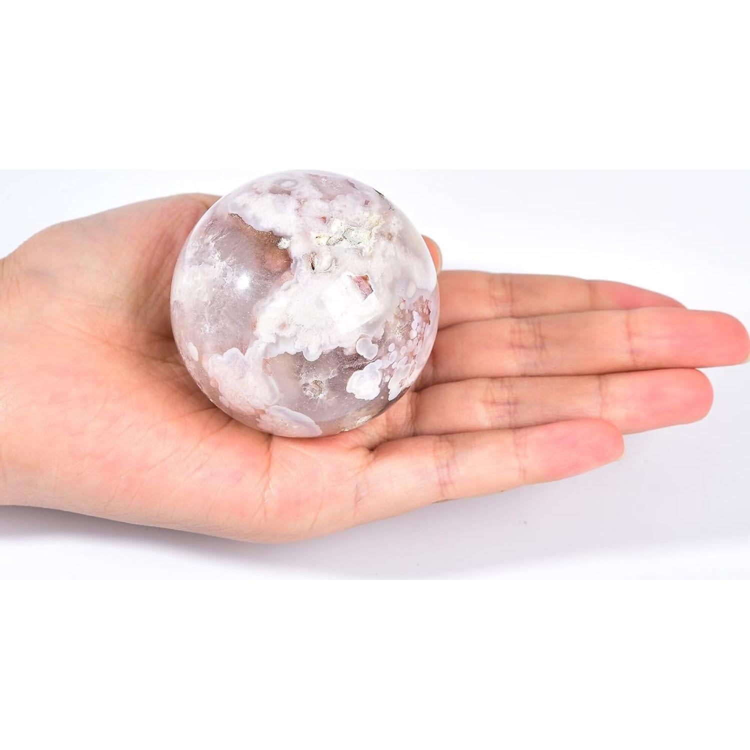 Bola de Cristal CNYANFEI Ágata Flor de Cerezo 50-60mm