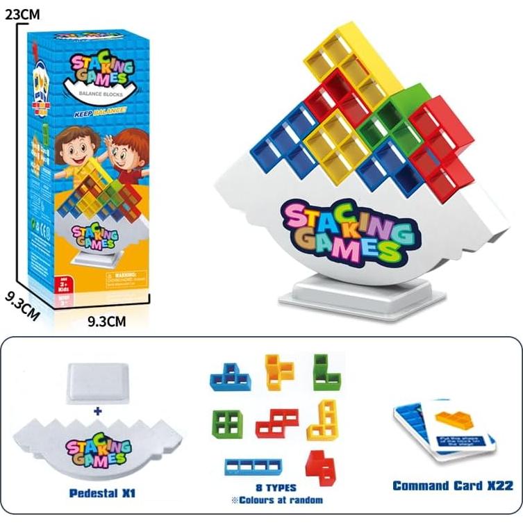 Juego de Mesa Apilable iuuoi de 64 Bloques para Niños y Adultos