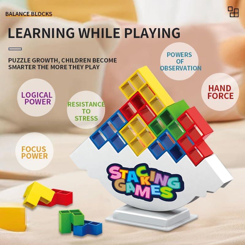 Juego de Mesa Apilable iuuoi de 64 Bloques para Niños y Adultos