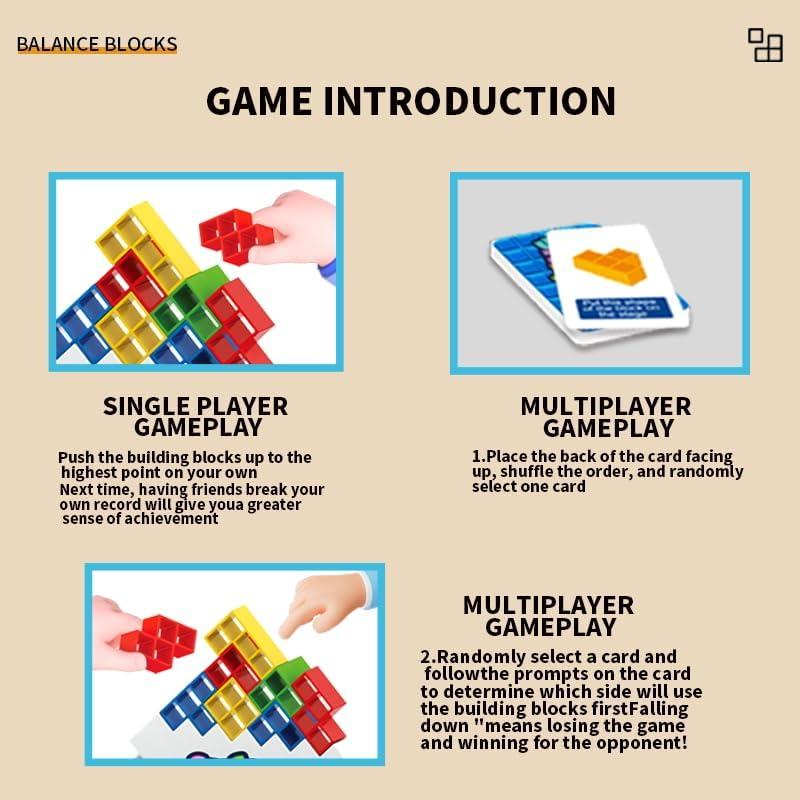 Juego de Mesa Apilable iuuoi de 64 Bloques para Niños y Adultos