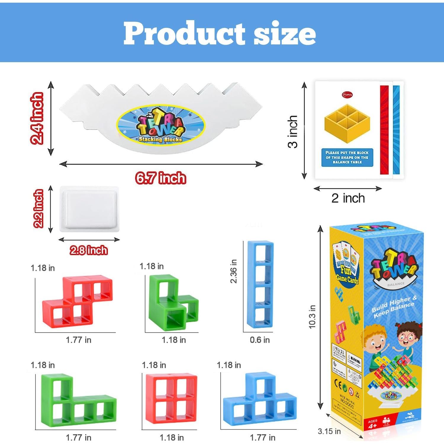 Juego de Apilamiento Equilibrante Tetra 32PCS para Niños y Adultos