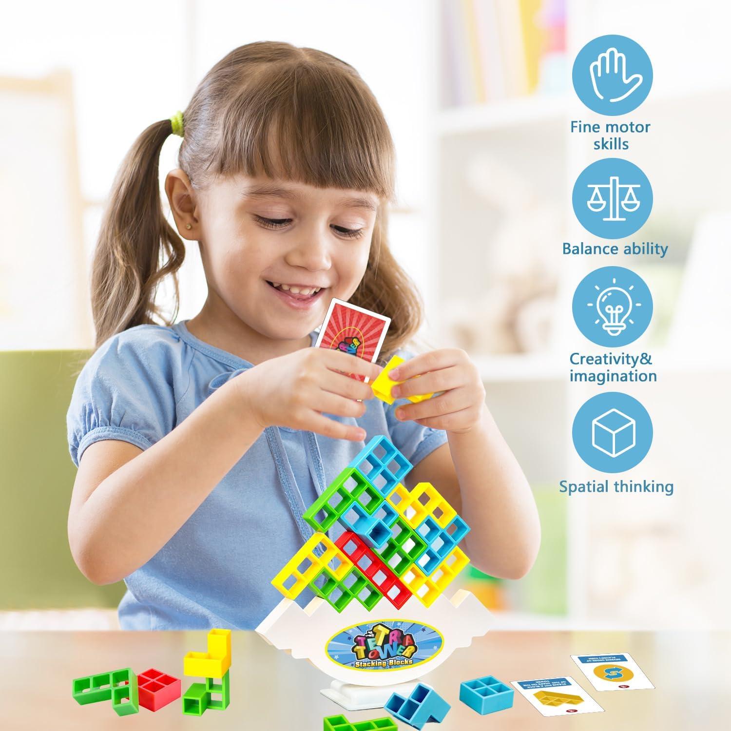 Juego de Apilamiento Equilibrante Tetra 32PCS para Niños y Adultos