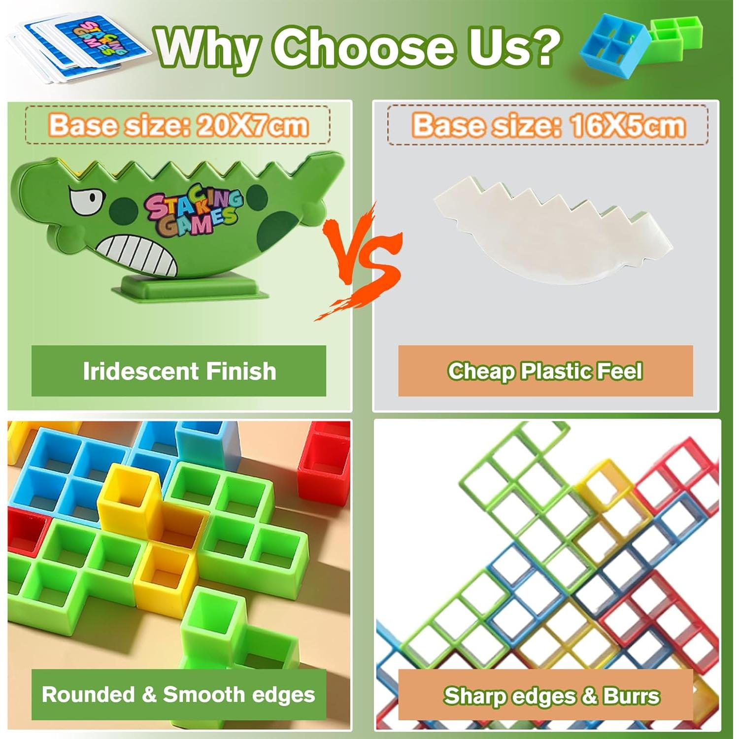 Juego de Equilibrio Apilable Dinosaurio 3D Heyilong 48 Piezas