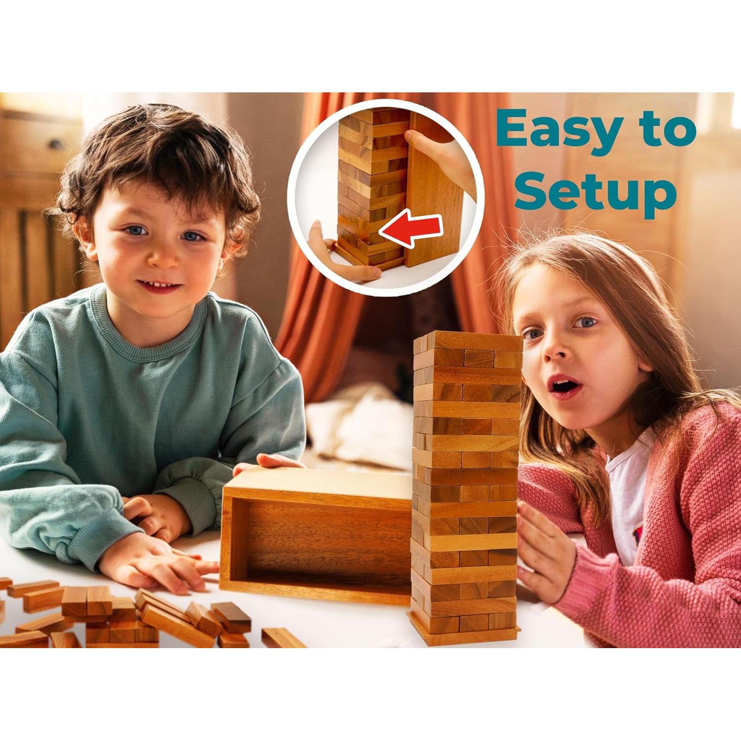 Juego de Torre en Caída BSIRI - Madera Duradera, 29.5x9.7cm