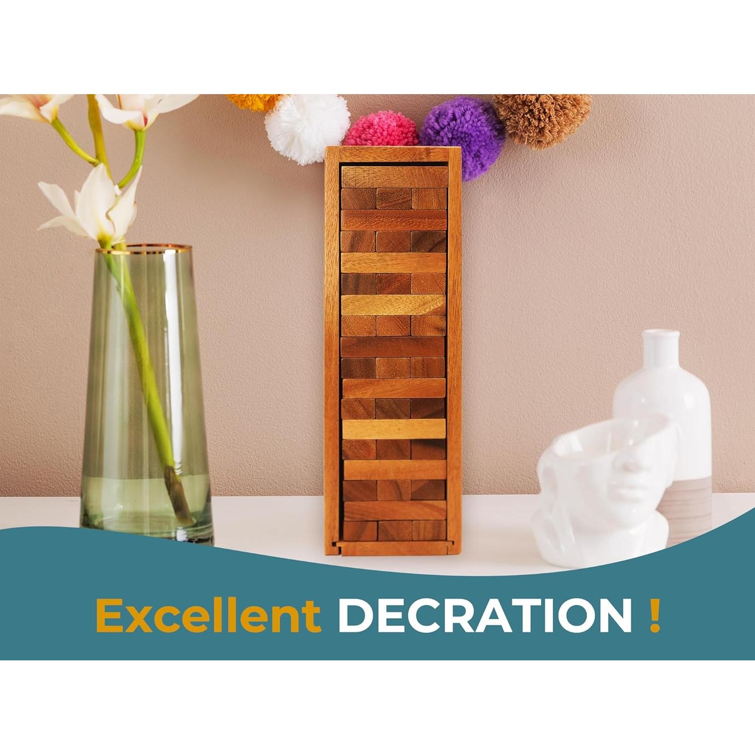 Juego de Torre en Caída BSIRI - Madera Duradera, 29.5x9.7cm