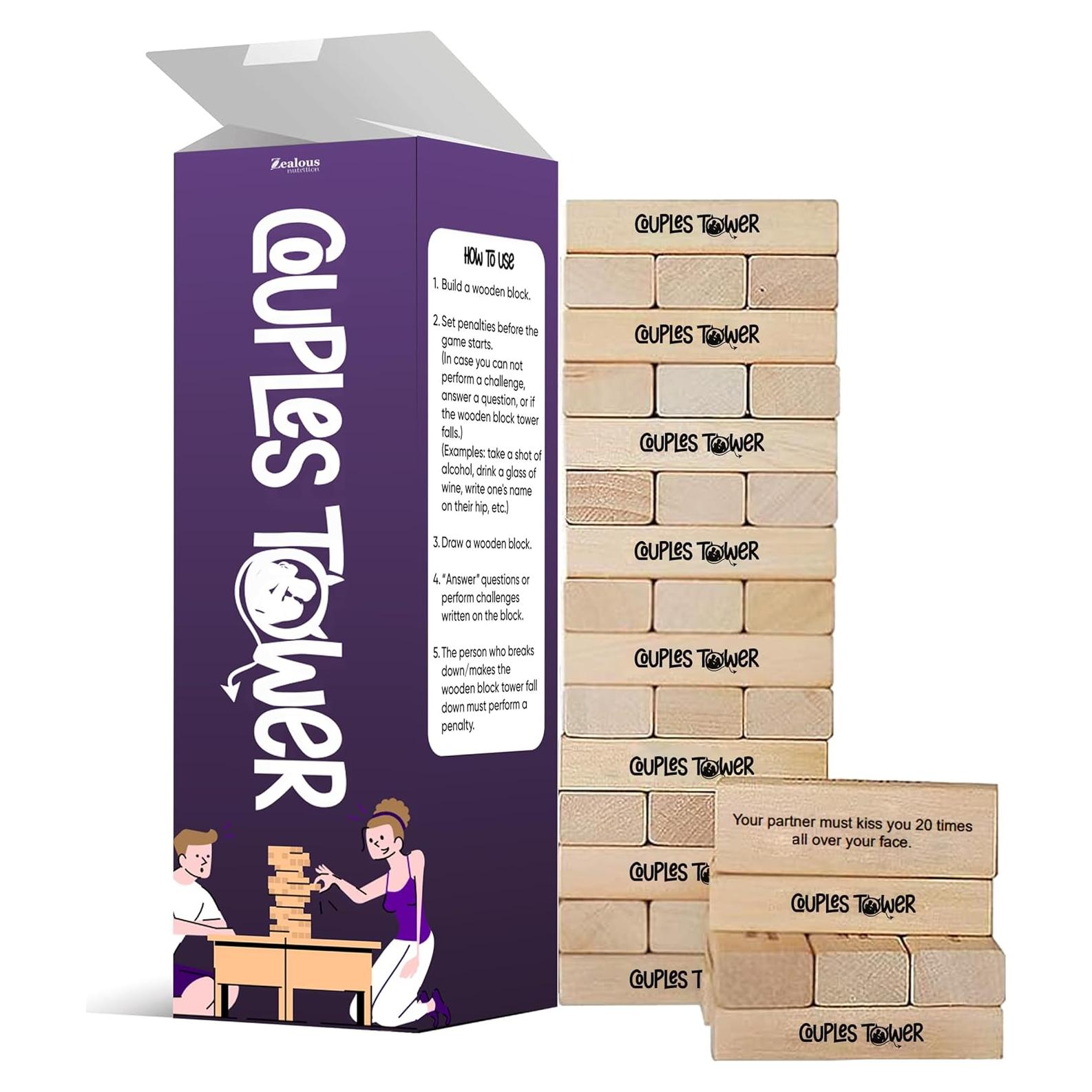 Juego de Bloques de Madera para Parejas - Couples Tower 54 Piezas