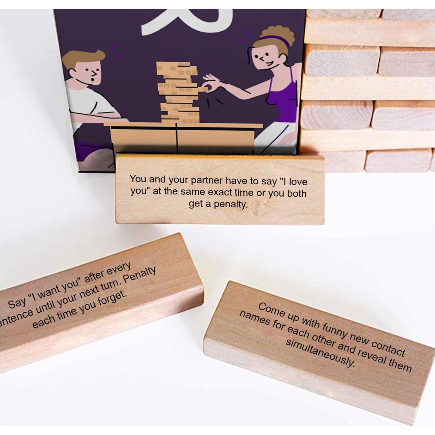 Juego de Bloques de Madera para Parejas - Couples Tower 54 Piezas