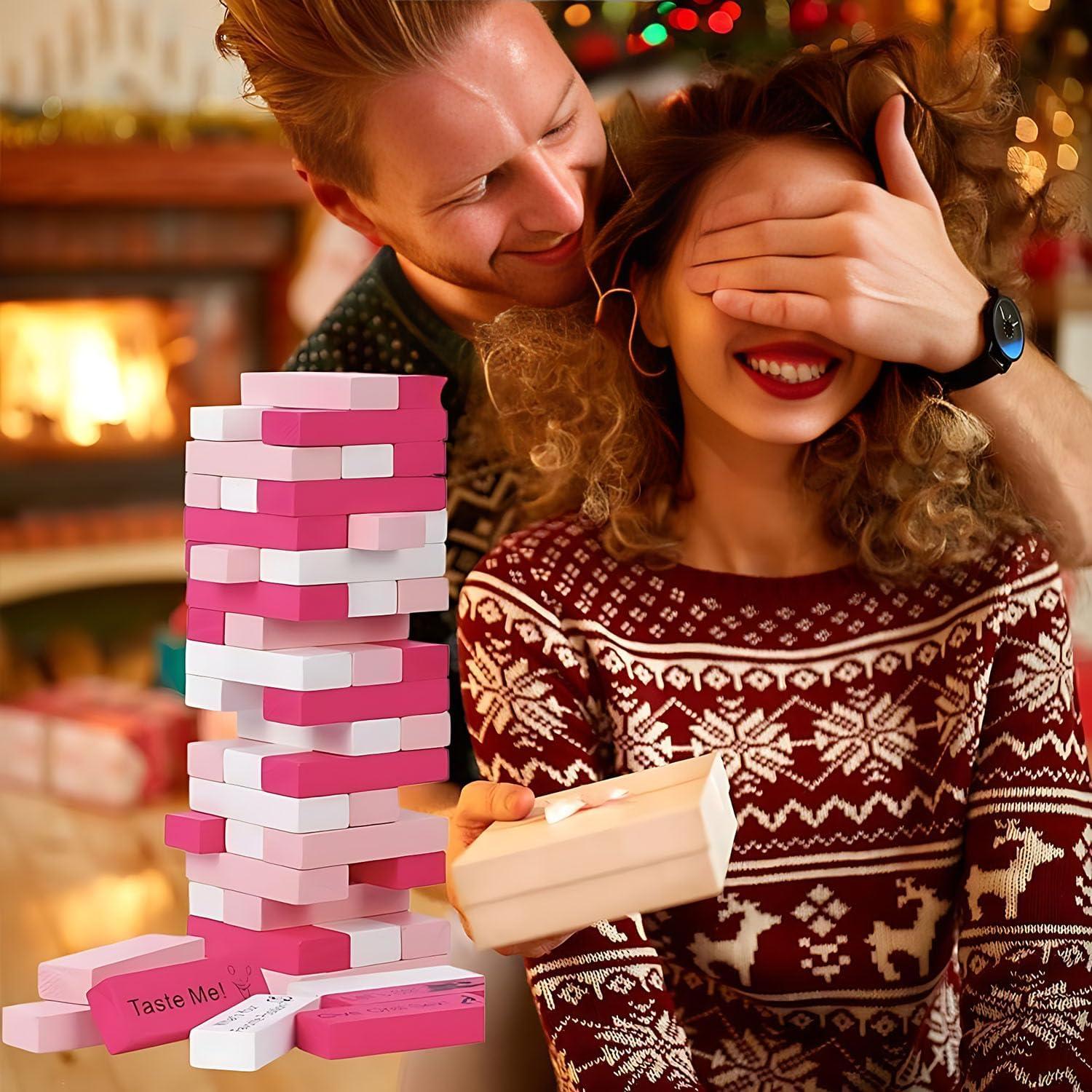 Juego de Torre de Bloques Traviesos VKX - 54 Piezas de Madera