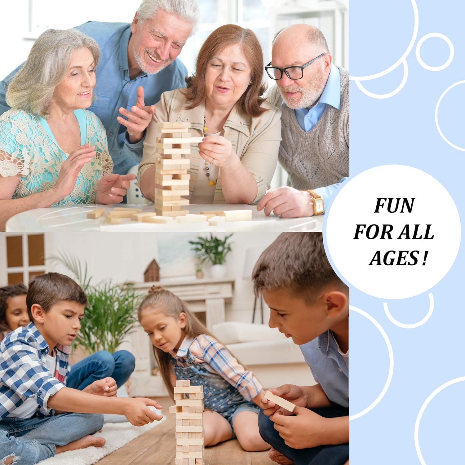 Juego de Bloques de Madera Timber Tower 48 Piezas Apilamiento