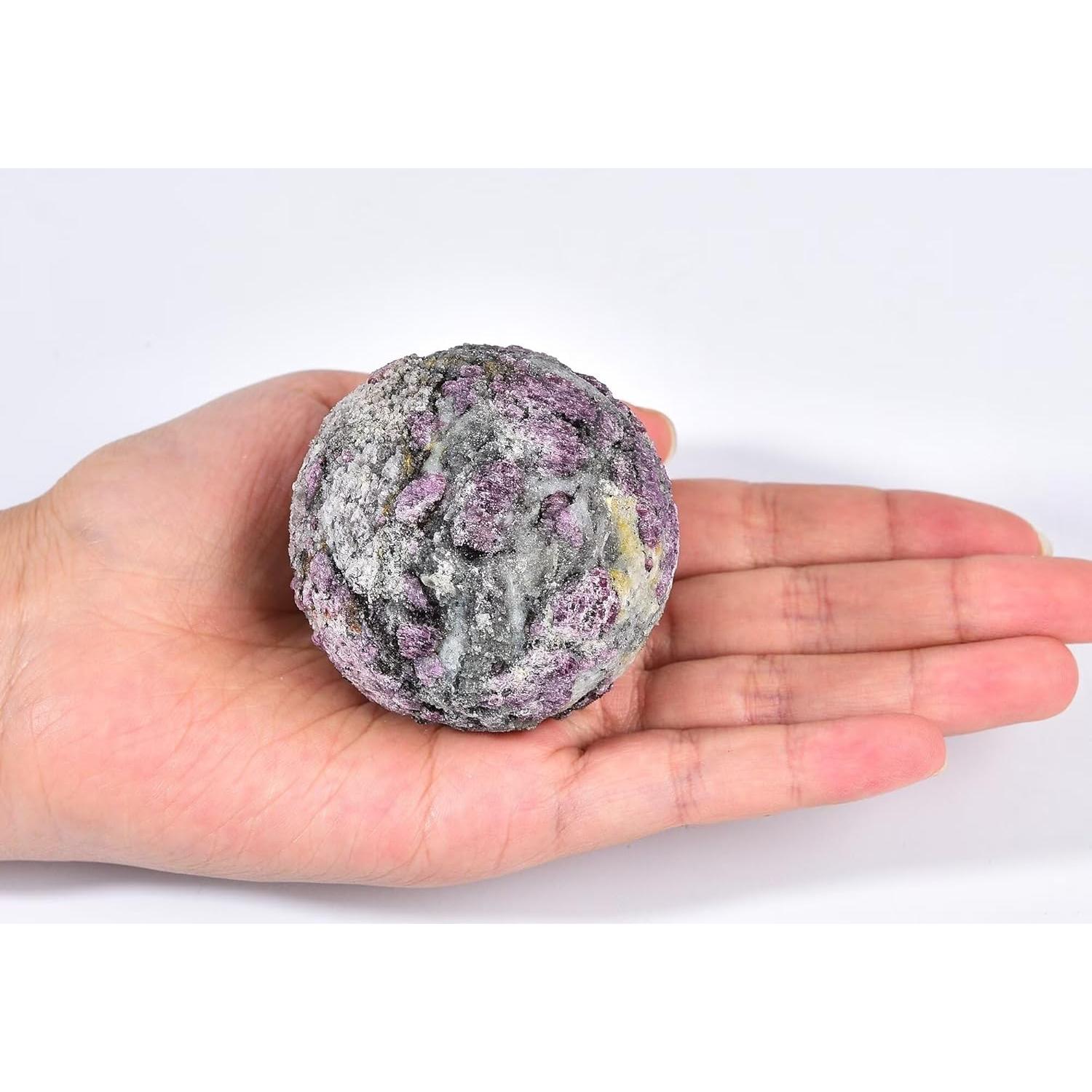 Bola de Cristal CNYANFEI Turmalina Flor de Ciruelo 50-60mm