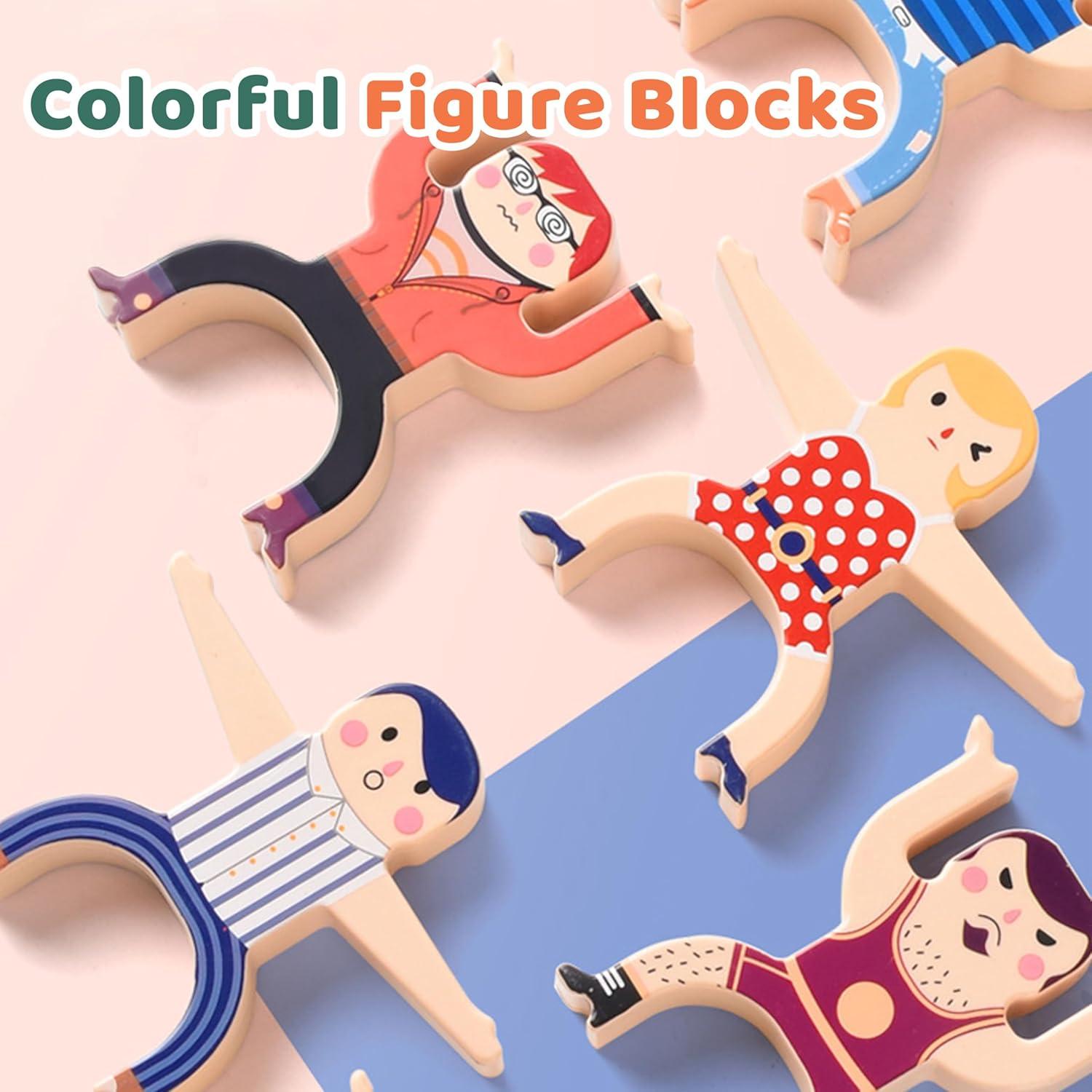 Juego de Bloques Apilables OLMURI para Niños 3-8 Años