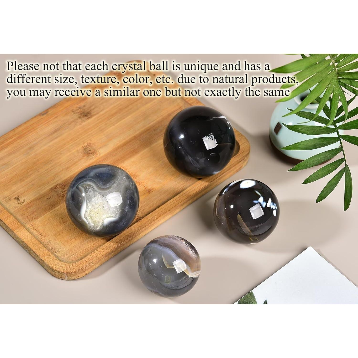 Bola de Cristal Ónice Natural CNYANFEI 50-60mm Decoración