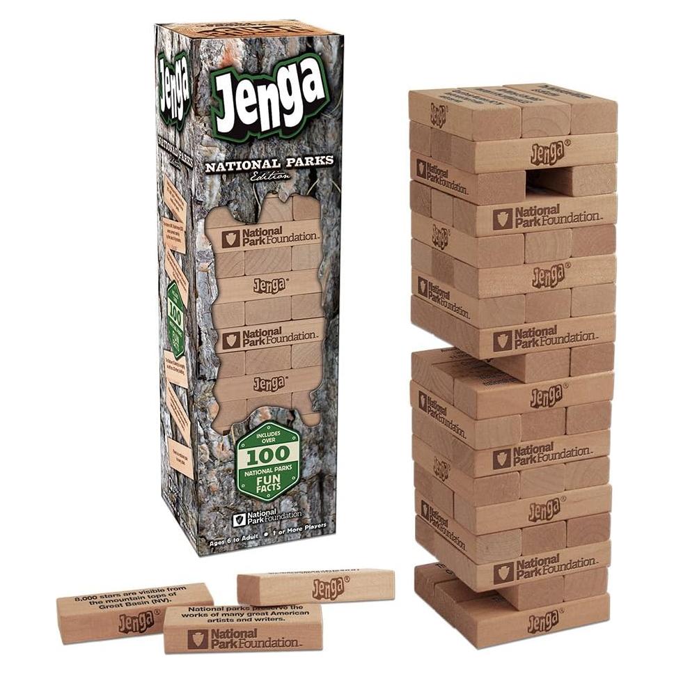 Juego Jenga Parques Nacionales USAOPOLY - 54 Bloques de Madera
