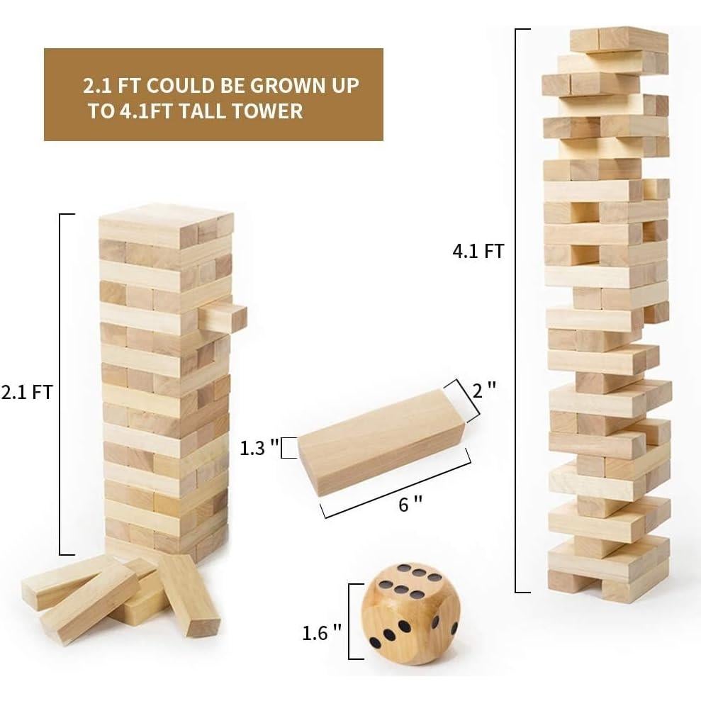 Torre de Caída Gigante Gentle Monster 56 Piezas Juego Apilamiento