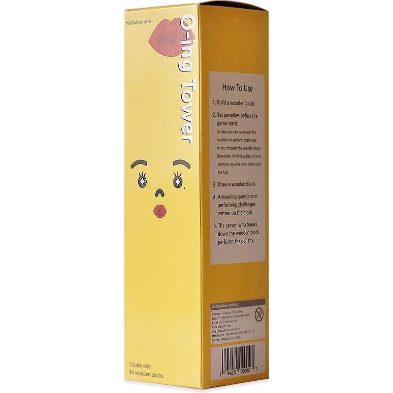 Juego de Mesa Amor y Travieso O-ing Torre de Madera 54 Bloques