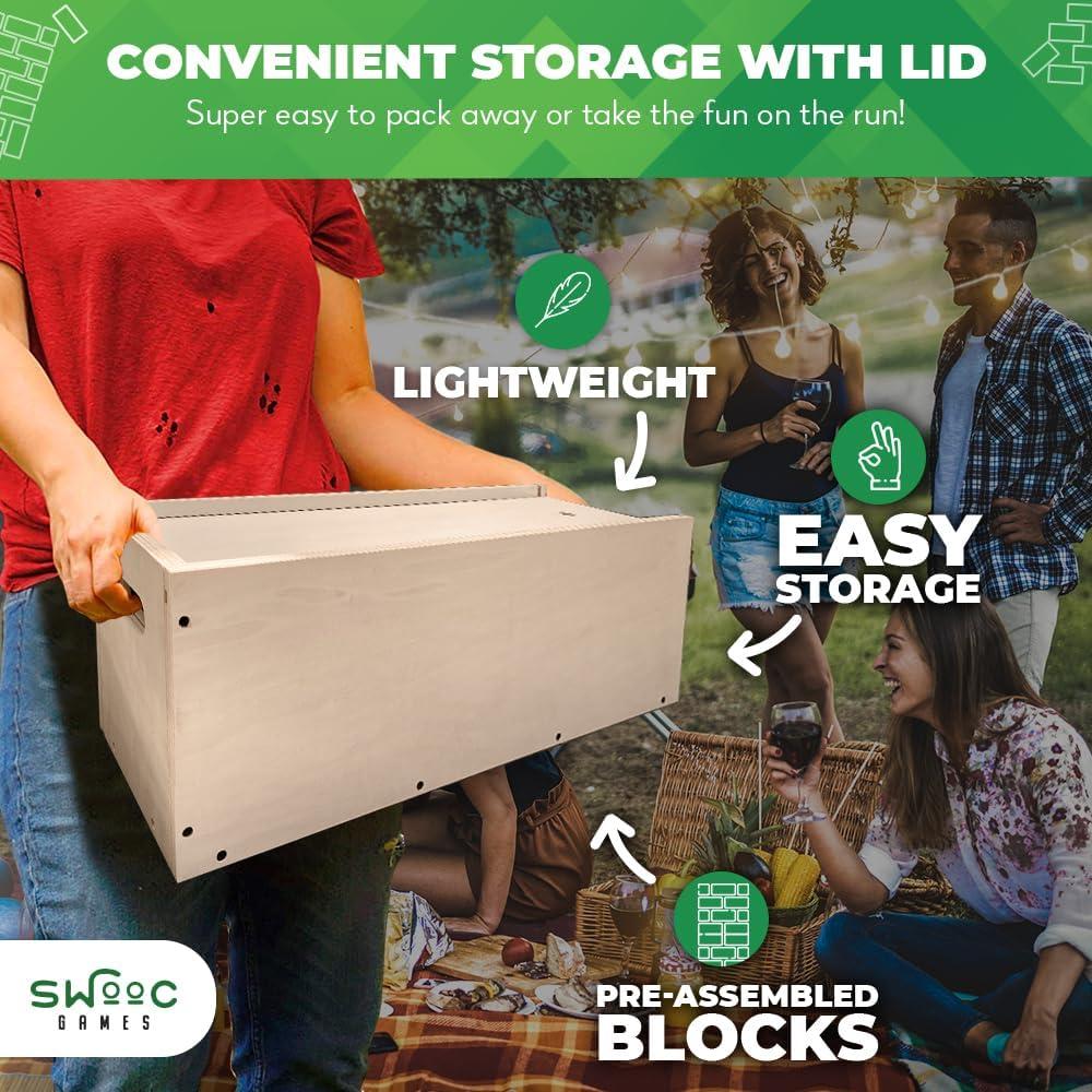 Juego de Torre Gigante SWOOC 3 en 1 con Enderezador y Mesa - 1.83 m