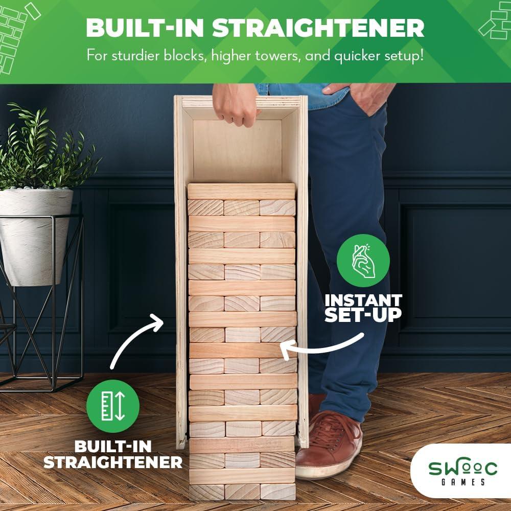 Juego de Torre Gigante SWOOC 3 en 1 con Enderezador y Mesa - 1.83 m