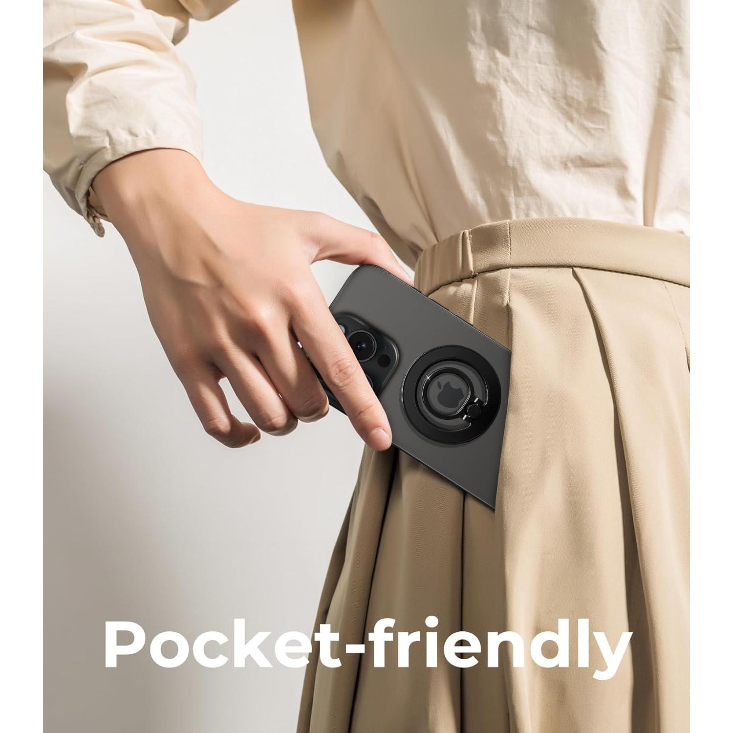 Soporte de Anillo Magnético AREDAN para iPhone MagSafe Negro