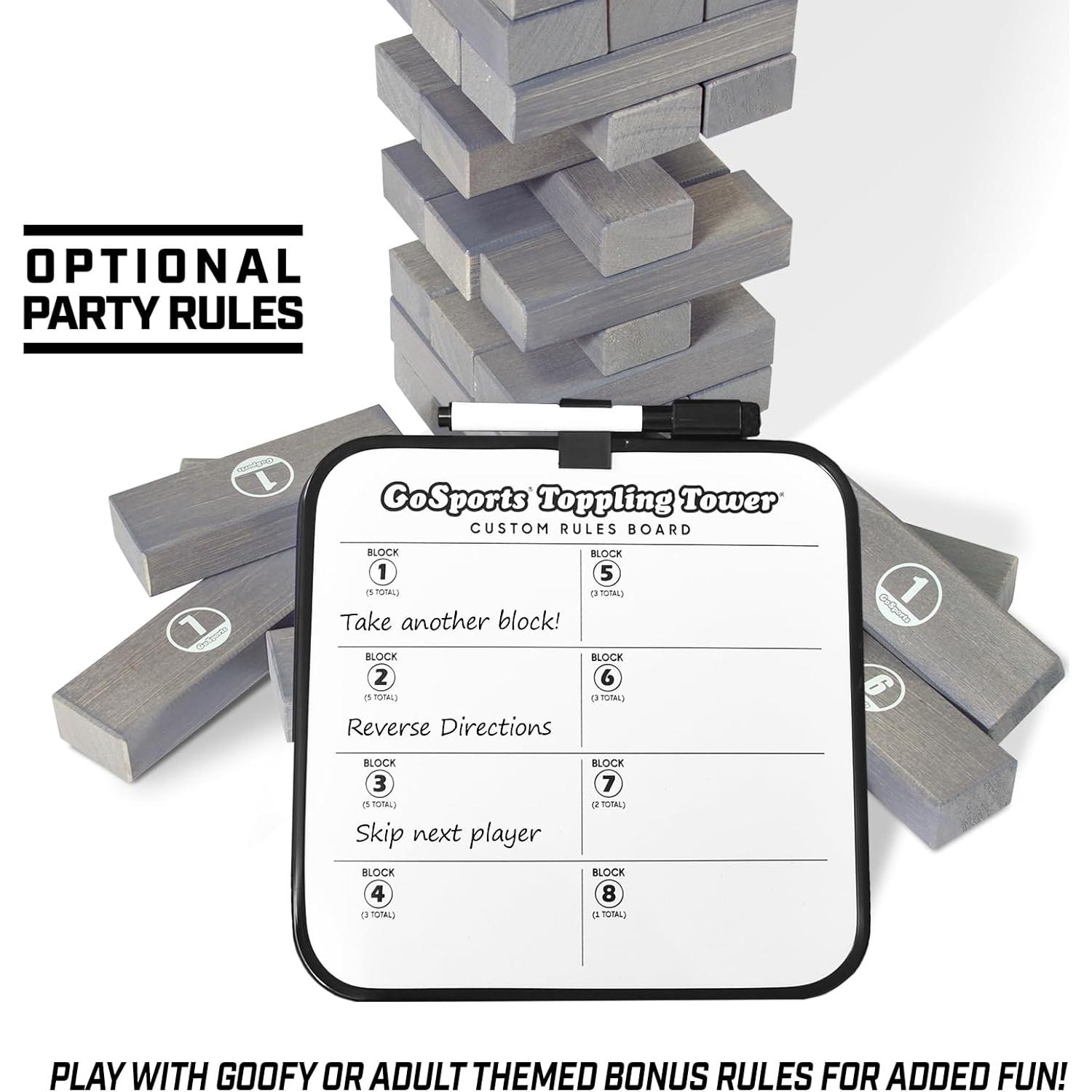 Juego de Apilamiento de Madera GoSports Torre Gigante 54 Bloques