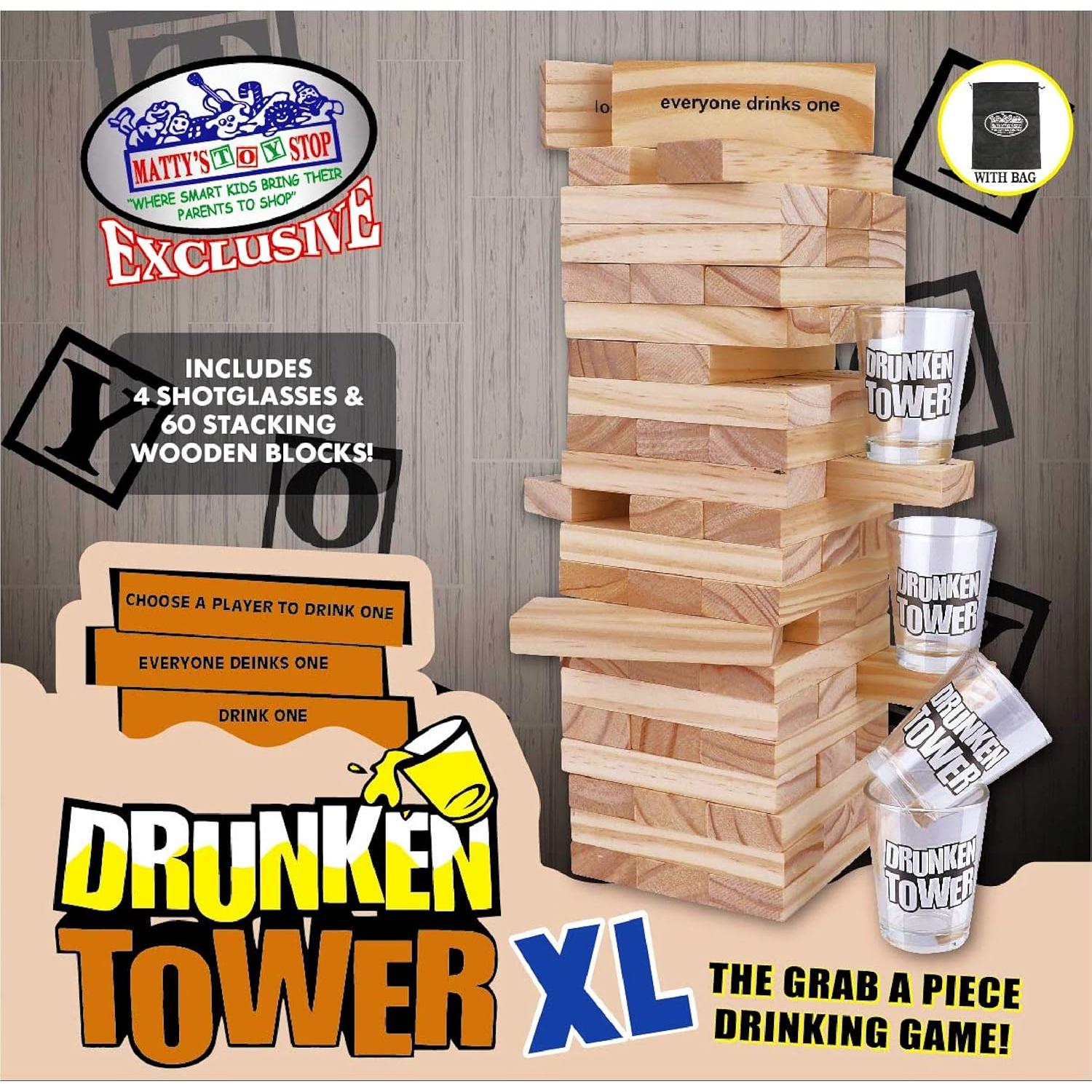 Juego de Torre Borracha Deluxe 60 Piezas XL Matty's Toy Stop