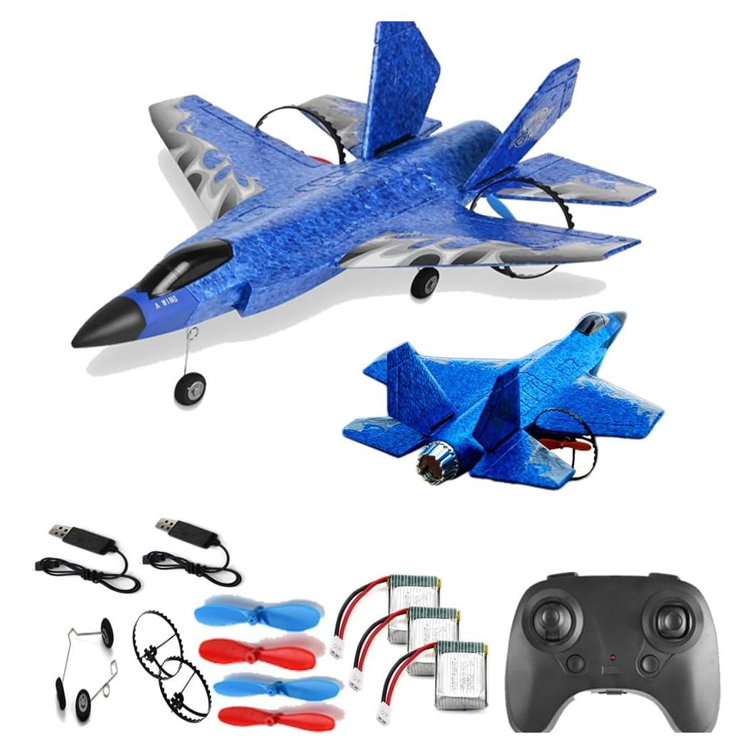 Avión RC F-35 Control Remoto 2 Canales 257mm Azul