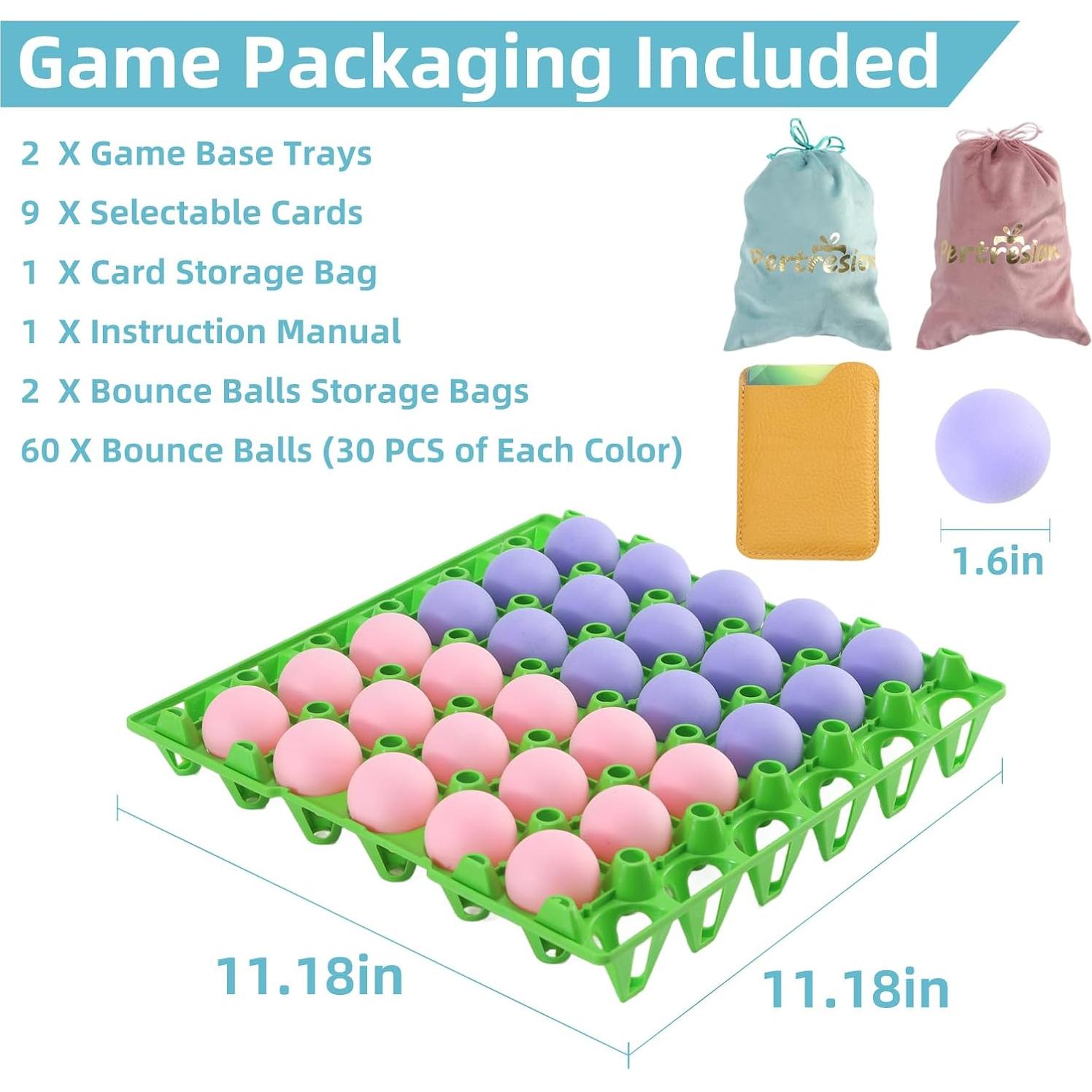 Juego de Mesa de Tiros de Pelotas Rebotadoras Pertresion - 60 Pelotas