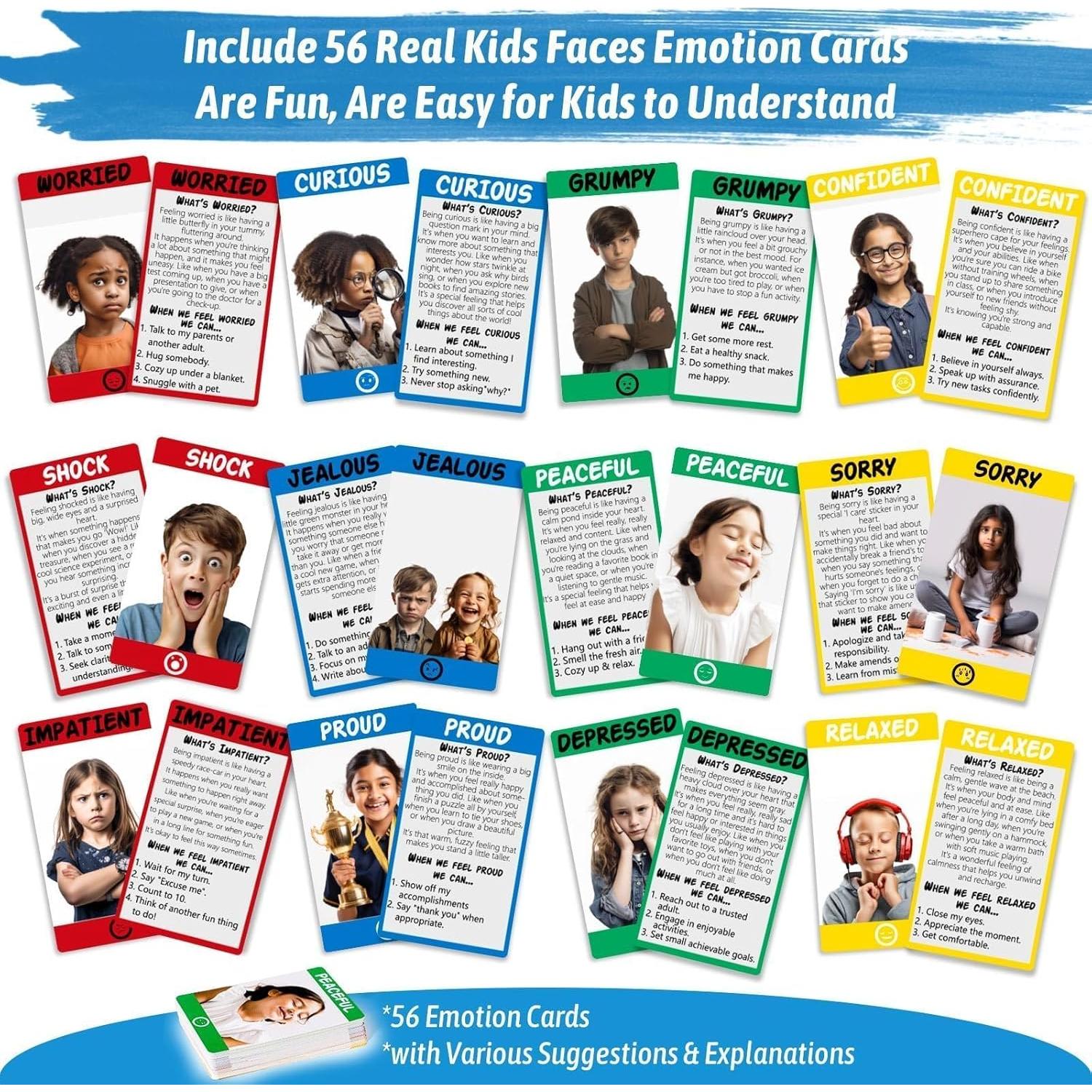 Juego de Aprendizaje Emocional Garybank con 56 Tarjetas