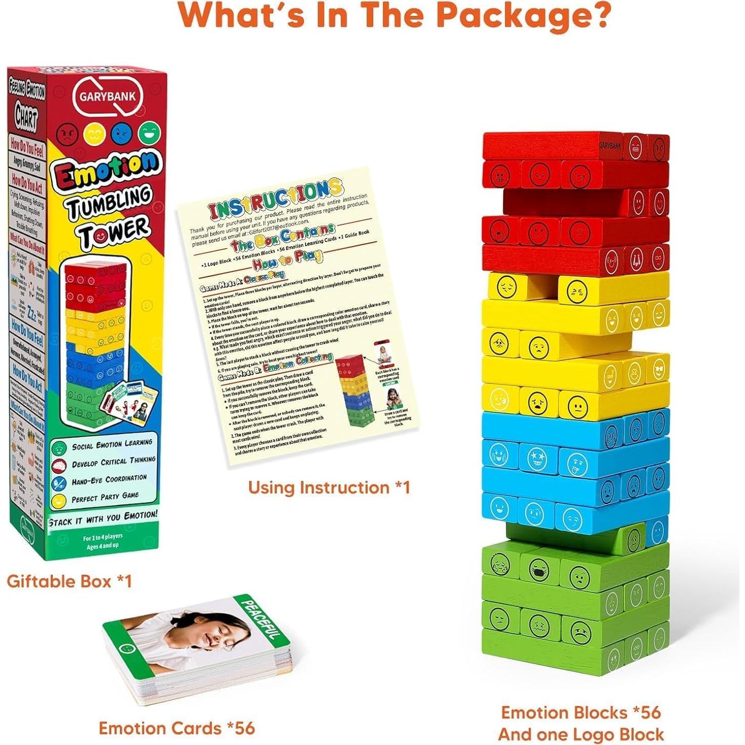 Juego de Aprendizaje Emocional Garybank con 56 Tarjetas