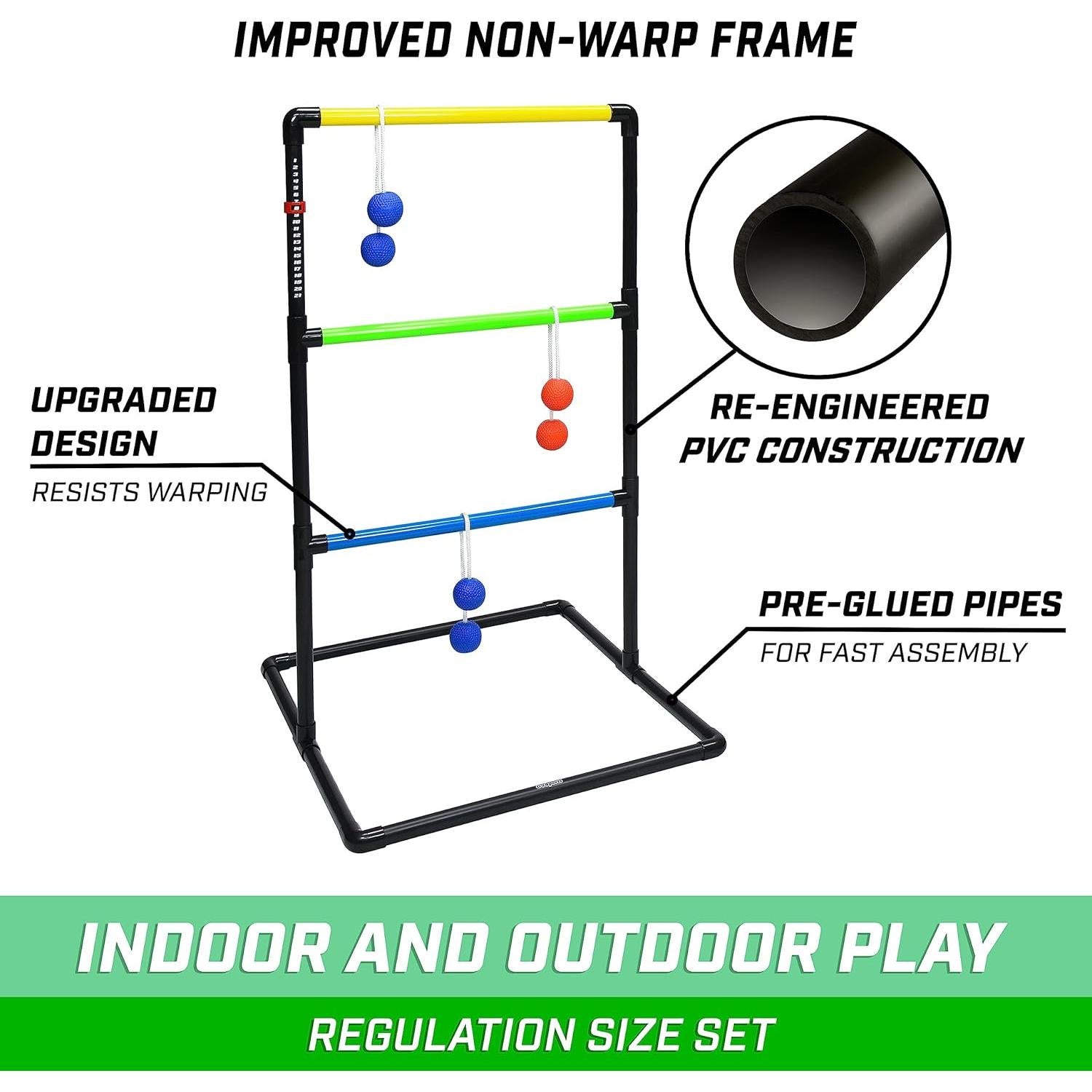 Juego de Escalera GoSports Clásica con 6 Bolos de Goma y Funda