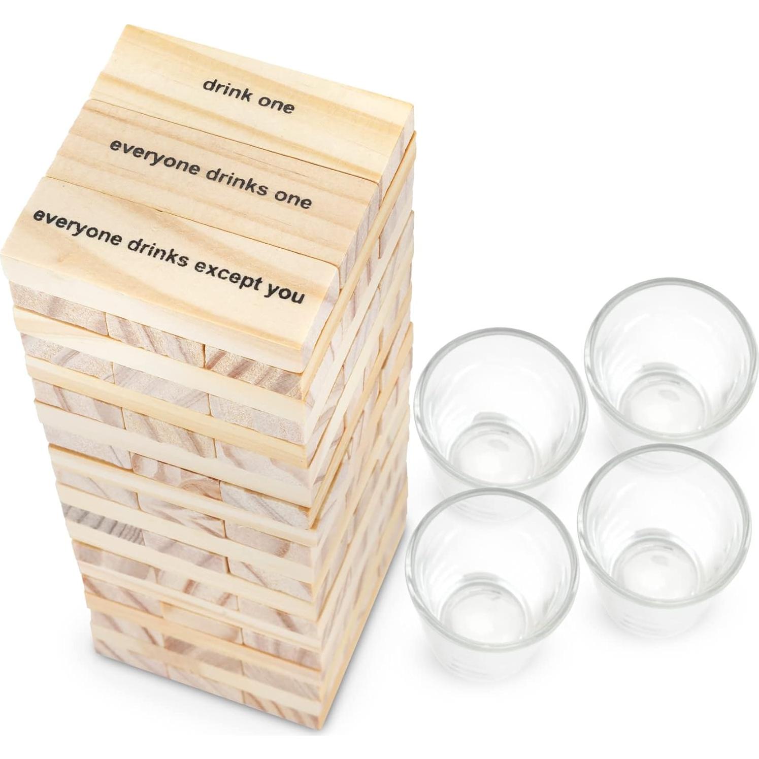 Juego de Beber Apilable True - 60 Bloques y 4 Vasos