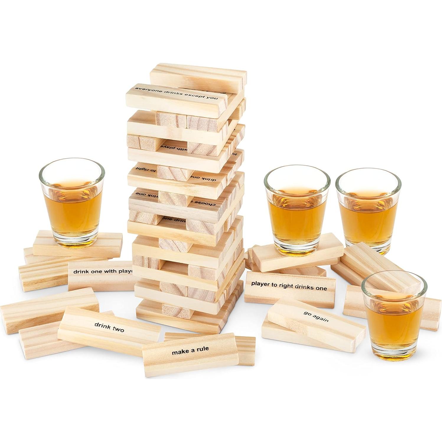 Juego de Beber Apilable True - 60 Bloques y 4 Vasos