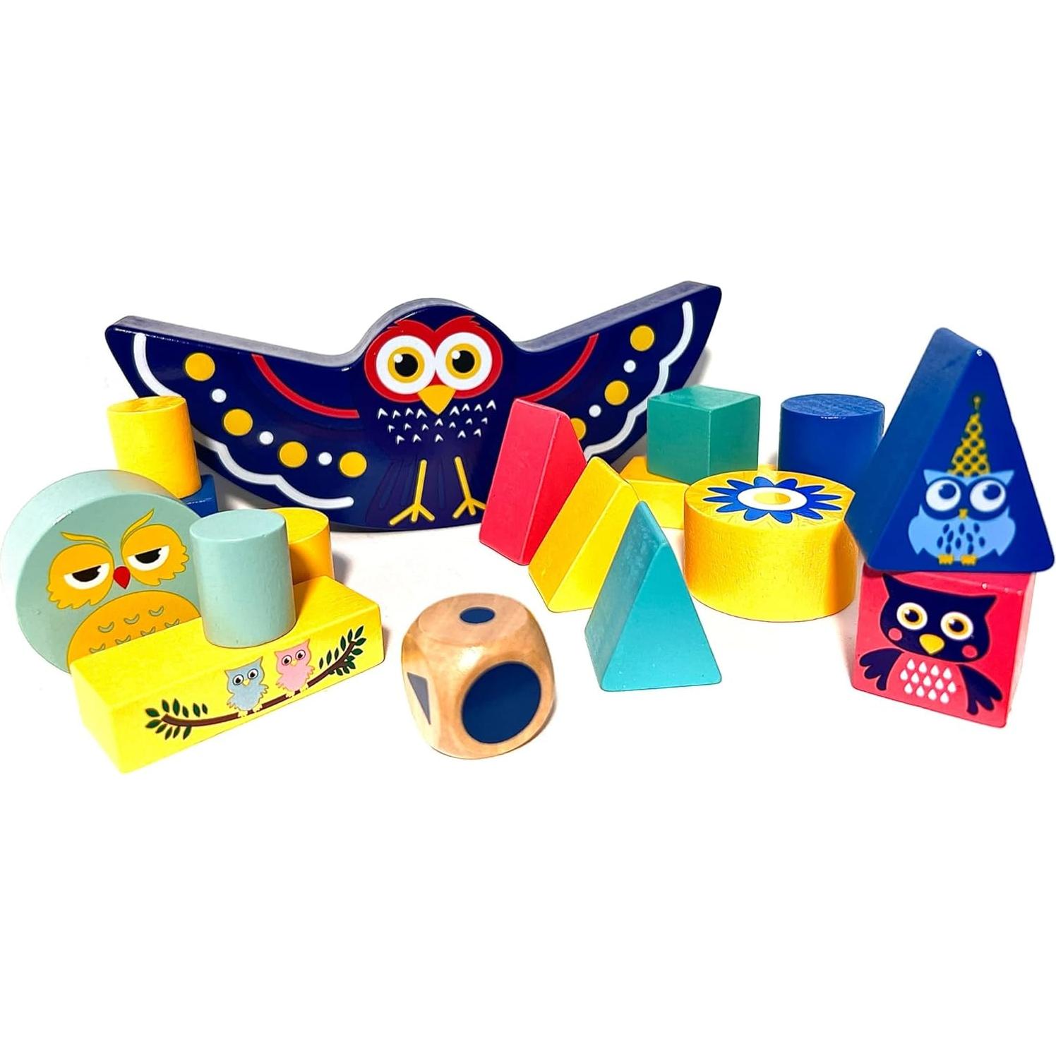 Juguete de Apilamiento de Madera Montessori - Bloques Coloridos