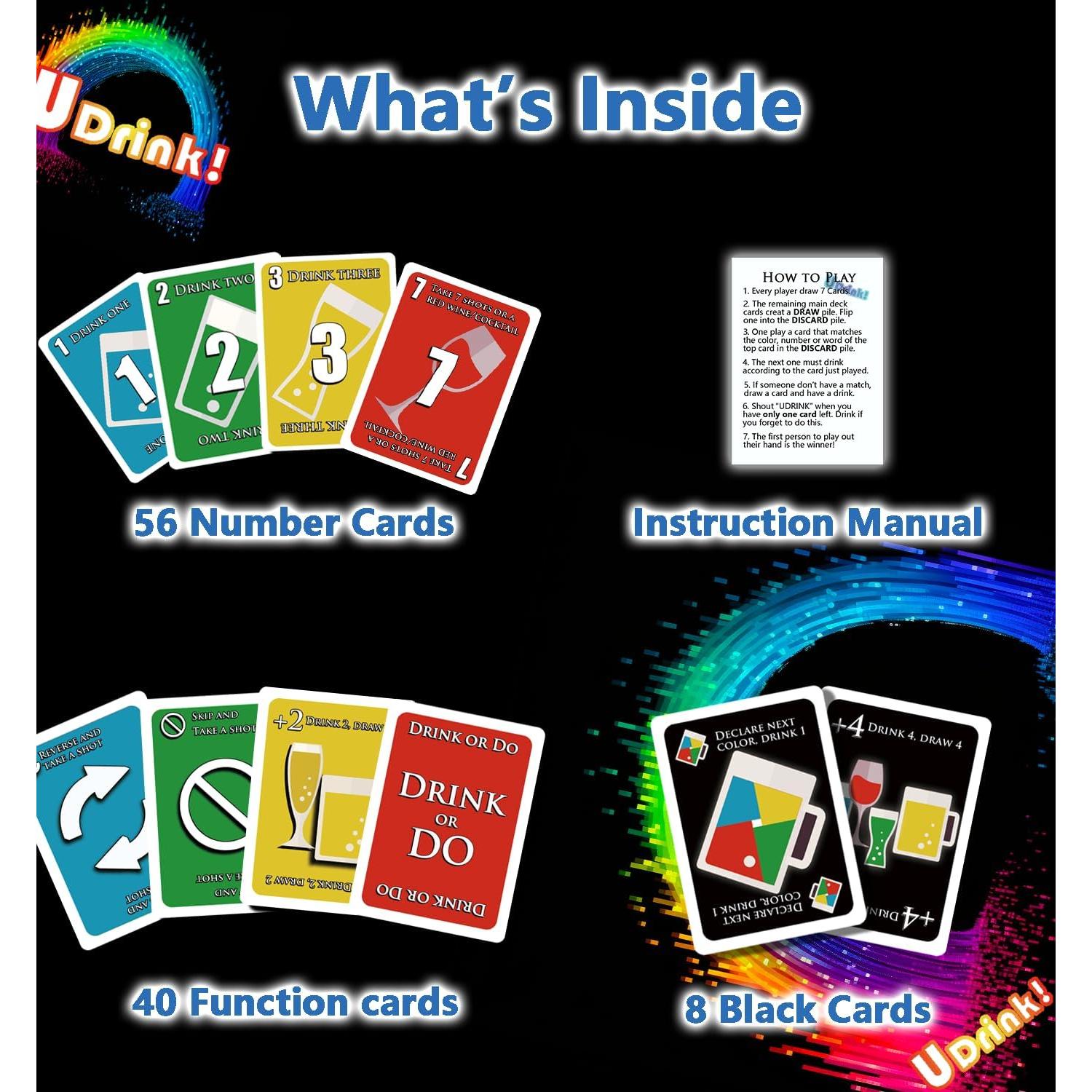 Juego de cartas para beber UDRINK! - Diversión para adultos 2024