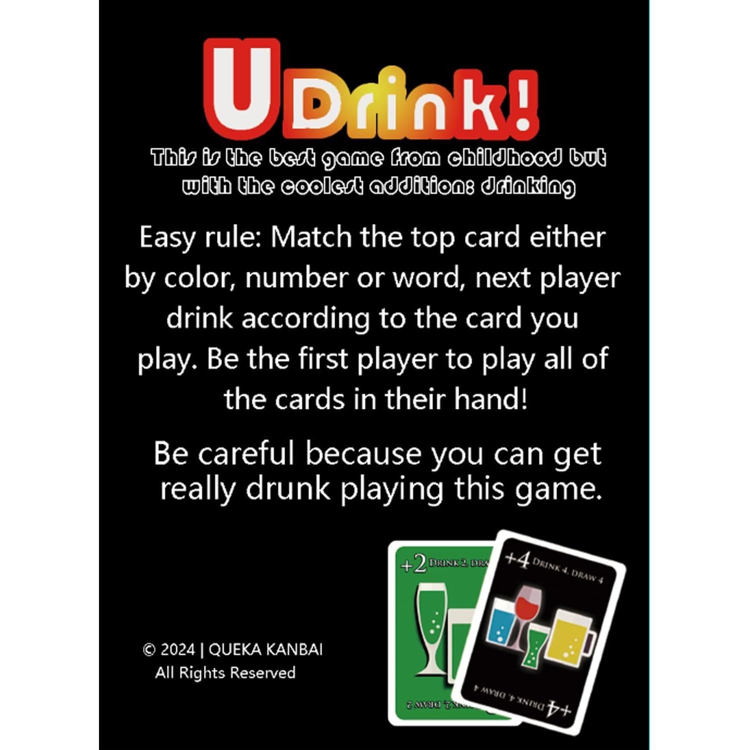 Juego de cartas para beber UDRINK! - Diversión para adultos 2024