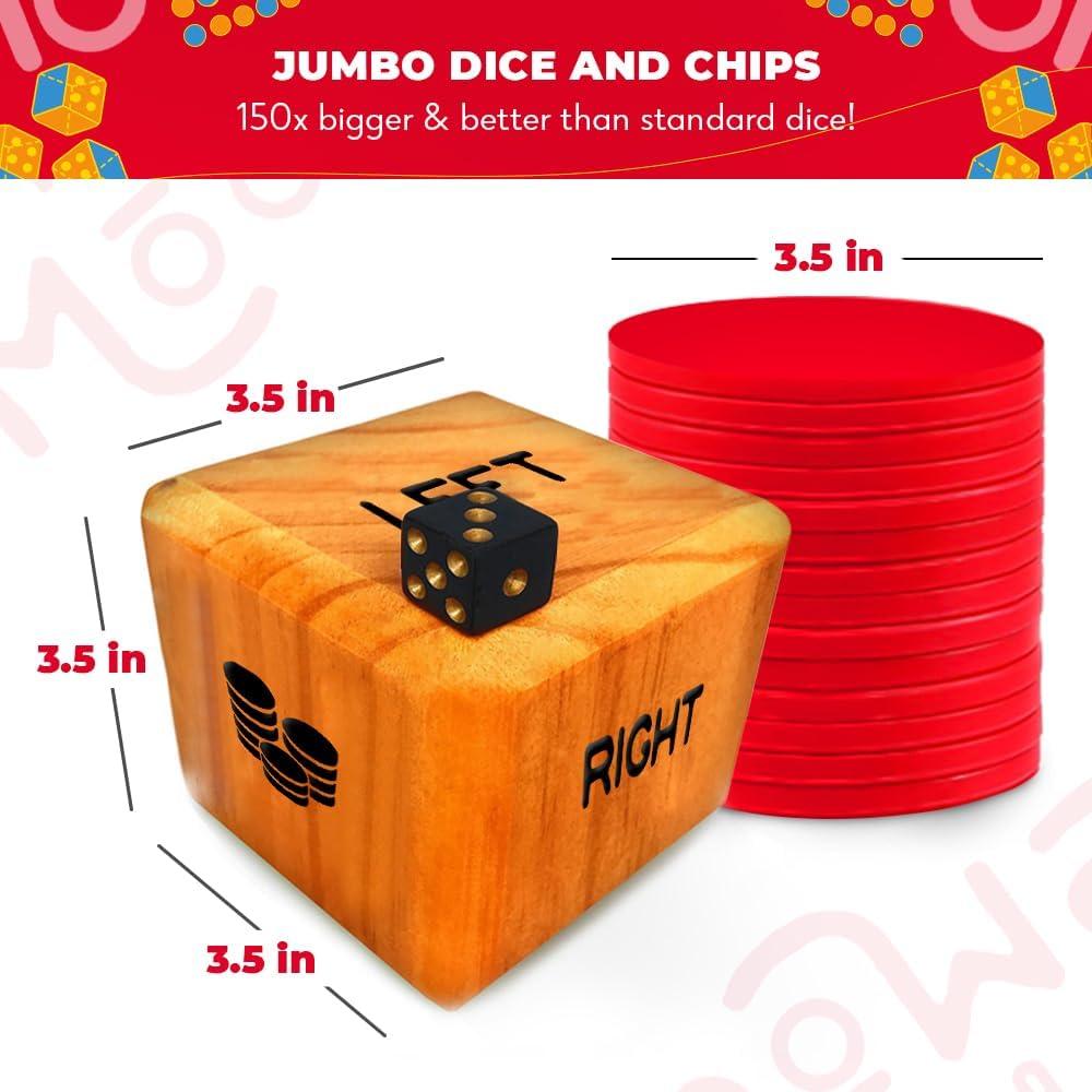Juego de Dados Gigante SWOOC con 24 Fichas y Bolsa - Jardín