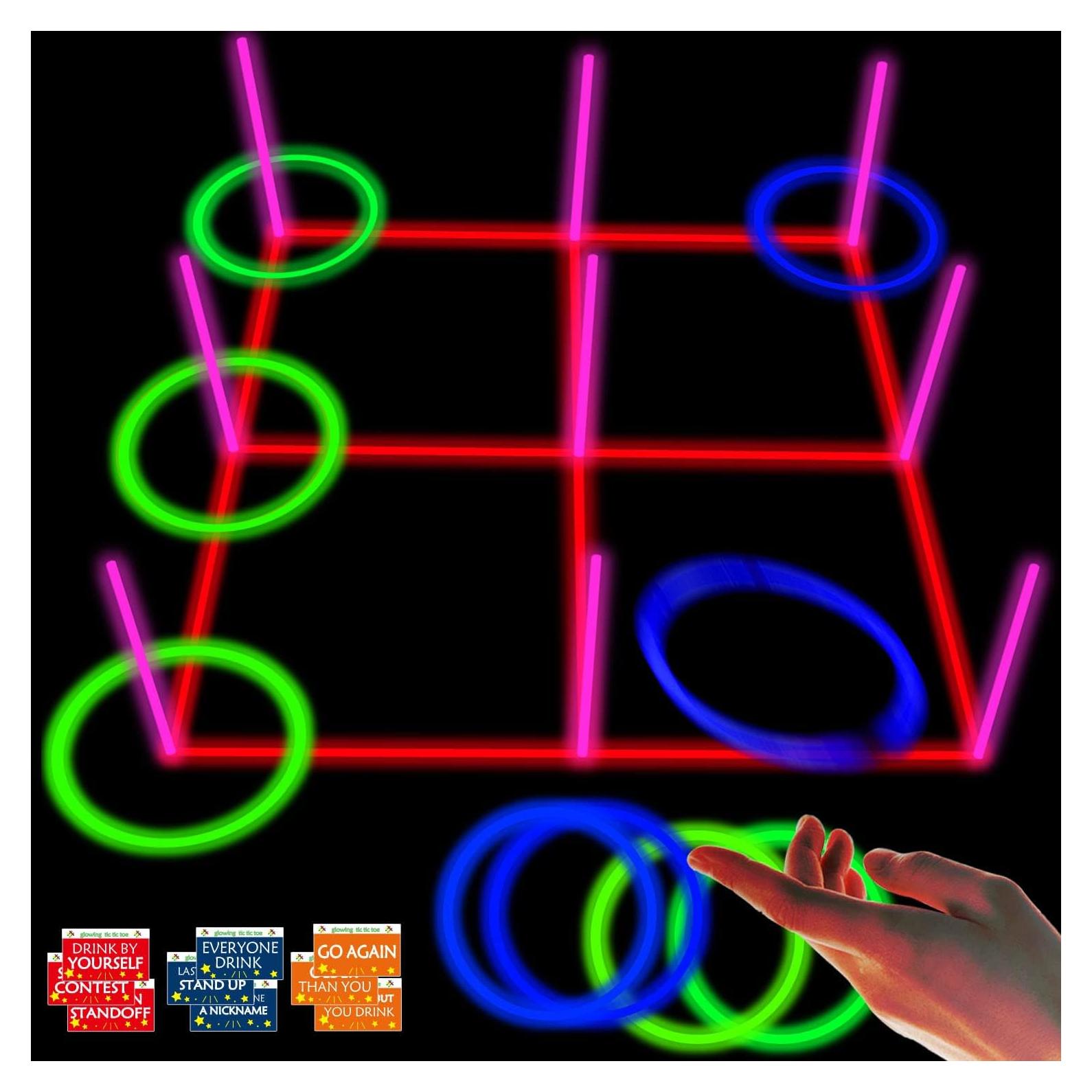 Juego de lanzamiento de anillos luminoso LLKMDSS 3 en 1 46 cm