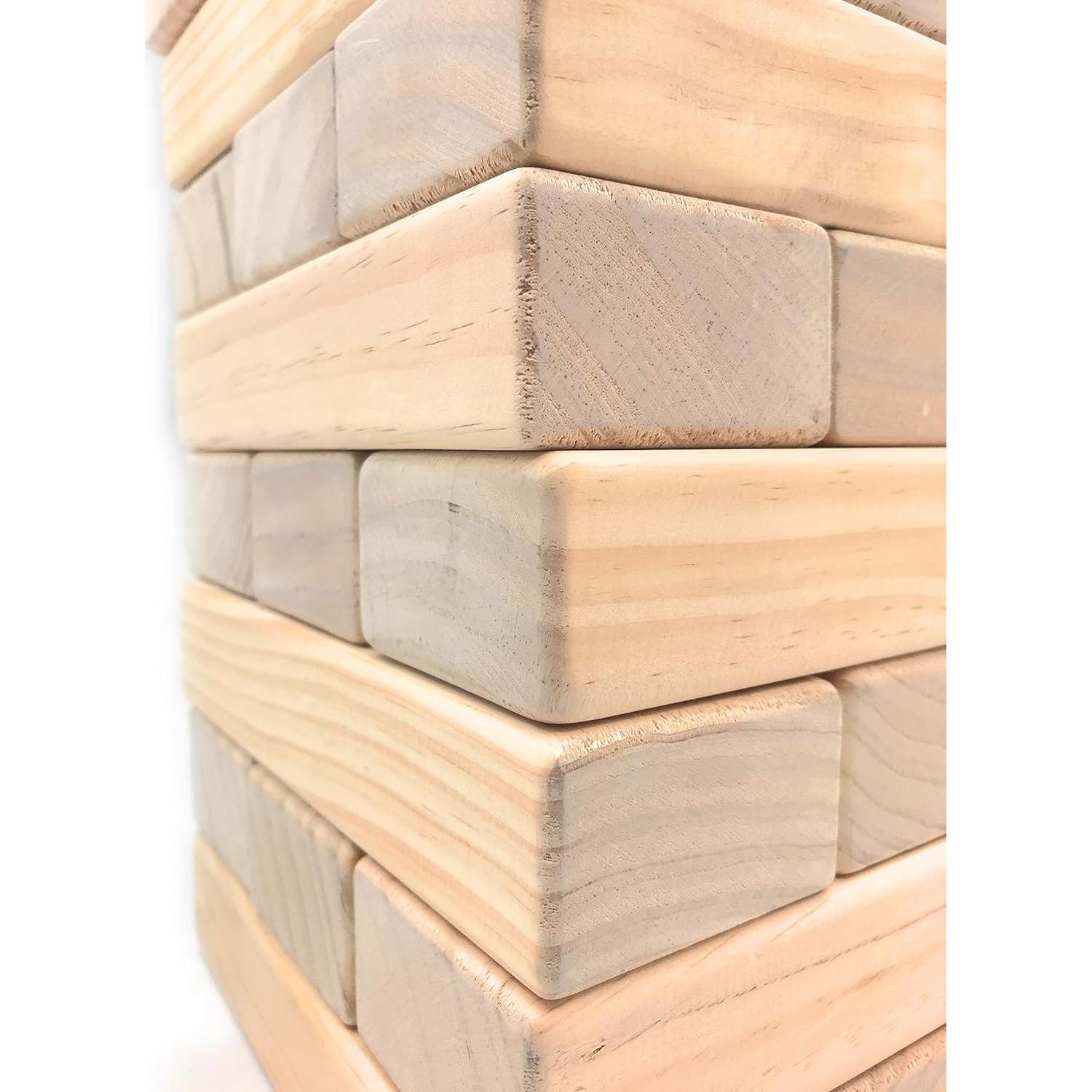 Torre de Maderas Gigantes Oojami - Juego de Apilamiento 0.76m a 1.52m