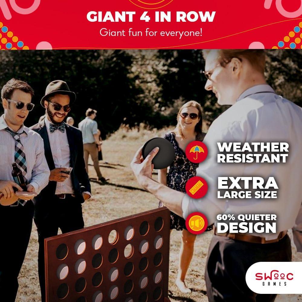Juego Cuatro en Raya Gigante SWOOC - 91x61 cm para Exterior