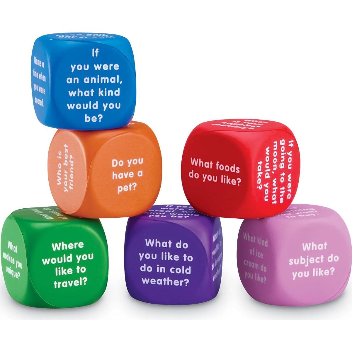 Cubos de Conversación Learning Resources - 6 Piezas para Niños 6+