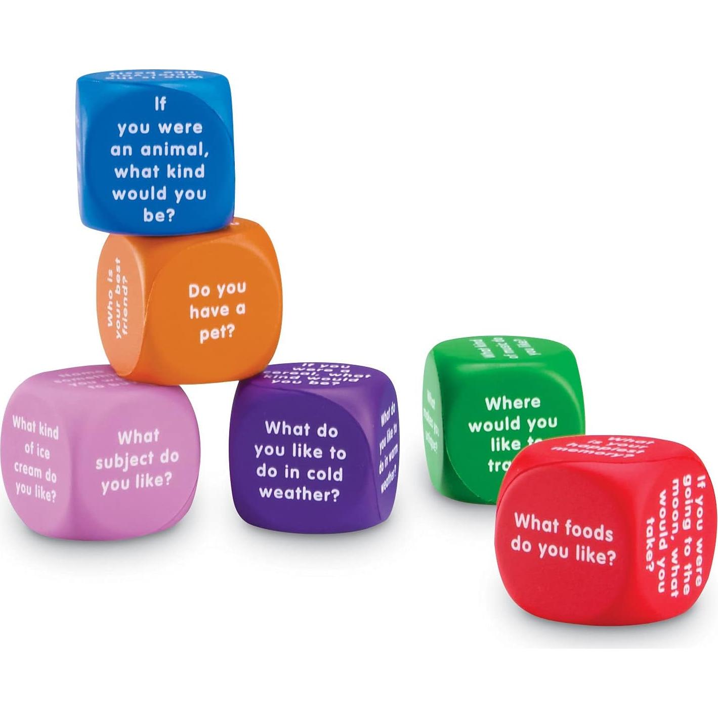 Cubos de Conversación Learning Resources - 6 Piezas para Niños 6+